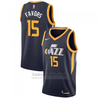 Camiseta Utah Jazz Derrick Favors Icon #15 2017-18 Azul