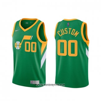 Camiseta Utah Jazz Personalizada Earned 2020-21 Verde