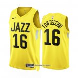 Camiseta Utah Jazz Simone Fontecchio #16 Icon 2022-23 Amarillo