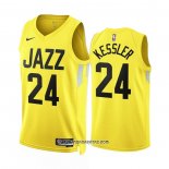 Camiseta Utah Jazz Walker Kessler #24 Icon 2022-23 Amarillo