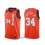 Camiseta 2020 Rising Star Wendell Carter Jr. #34 USA Rojo