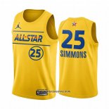 Camiseta All Star 2021 Philadelphia 76ers Ben Simmons #25 Oro