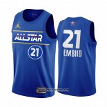 Camiseta All Star 2021 Philadelphia 76ers Joel Embiid #21 Azul