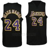 Camiseta Apodo Los Angeles Lakers Black Mamba #24 Violeta Negro