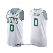 Camiseta Boston Celtics Jayson Tatum #0 Association Autentico Blanco