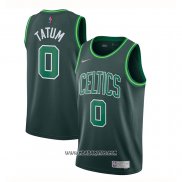 Camiseta Boston Celtics Jayson Tatum #0 Earned 2020-21 Verde