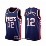 Camiseta Brooklyn Nets Joe Harris #12 Ciudad 2021-22 Azul