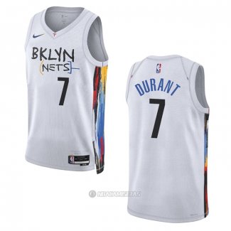 Camiseta Brooklyn Nets Kevin Durant #7 Ciudad 2022-23 Blanco