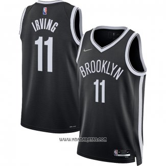 Camiseta Brooklyn Nets Kyrie Irving #11 Icon 2021-22 Negro