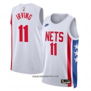 Camiseta Brooklyn Nets Kyrie Irving #11 Statement 2022-23 Blanco