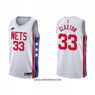 Camiseta Brooklyn Nets Nic Claxton #33 Classic 2022-23 Blanco