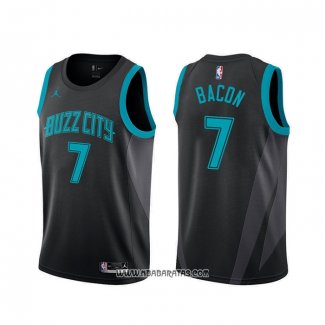 Camiseta Charlotte Hornets Dwayne Bacon #7 Ciudad Negro