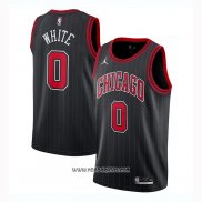Camiseta Chicago Bulls Coby White #0 Statement 2020-21 Negro