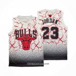 Camiseta Chicago Bulls Michael Jordan #23 Mitchell & Ness Blanco Rojo