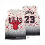 Camiseta Chicago Bulls Michael Jordan #23 Mitchell & Ness Blanco Rojo