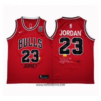 Camiseta Chicago Bulls Michael Jordan #23 Retro Rojo3