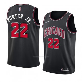 Camiseta Chicago Bulls Otto Porter Jr. #22 Statement 2018 Negro