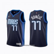 Camiseta Dallas Mavericks Luka Doncic #77 Earned 2020-21 Azul