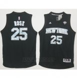 Camiseta Diamonds Editon New York Knicks Derrick Rose #25 Negro