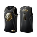 Camiseta Golden Edition Portland Trail Blazers Damian Lillard Negro