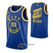 Camiseta Golden State Warriors James Wiseman #33 Hardwood Classics 2020 Azul