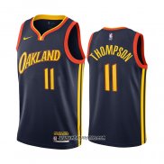 Camiseta Golden State Warriors Klay Thompson #11 Ciudad 2020-21 Negro