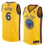 Camiseta Golden State Warriors Nick Young Ciudad #6 2017-18 Oro