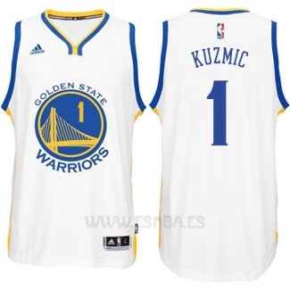 Camiseta Golden State Warriors Ognjen Kuzmic #1 Blanco