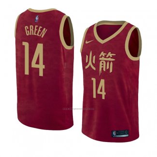 Camiseta Houston Rockets Gerald Green #14 Ciudad 2018-19 Rojo