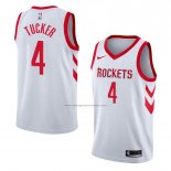 Camiseta Houston Rockets P.j. Tucker #4 Association 2017-18 Blanco