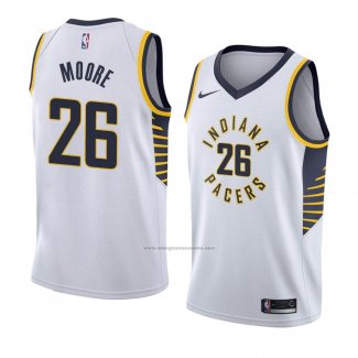 Camiseta Indiana Pacers Ben Moore #26 Association 2018 Blanco