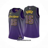 Camiseta Los Angeles Lakers Austin Reaves #15 Ciudad 2024-25 Violeta