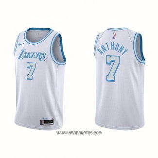 Camiseta Los Angeles Lakers Carmelo Anthony #7 Ciudad 2020-21 Blanco