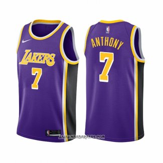 Camiseta Los Angeles Lakers Carmelo Anthony #7 Statement 2021 Violeta