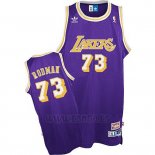 Camiseta Los Angeles Lakers Dennis Rodman #73 Retro Violeta