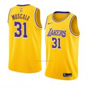 Camiseta Los Angeles Lakers Mike Muscala #31 Icon 2018-19 Amarillo