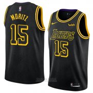 Camiseta Los Angeles Lakers Moritz Wagner Ciudad #15 2017-18 Negro