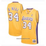 Camiseta Los Angeles Lakers Shaquille O'Neal #34 Mitchell & Ness 1999-00 Amarillo