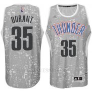 Camiseta Luces De La Ciudad Oklahoma City Thunder Kevin Durant #35 Gris