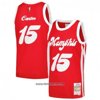 Camiseta Memphis Grizzlies Vince Carter #15 Mitchell & Ness 2015-16 Rojo