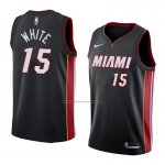 Camiseta Miami Heat Okaro White #15 Icon 2018 Negro