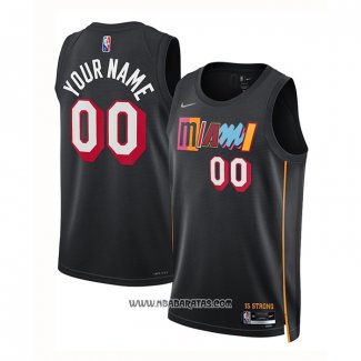 Camiseta Miami Heat Personalizada Ciudad 2021-22 Negro