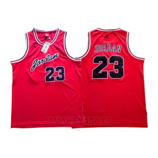 Camiseta Michael Jordan #23 Rojo Negro