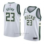 Camiseta Milwaukee Bucks Sterling Brown #23 Association 2018 Blanco