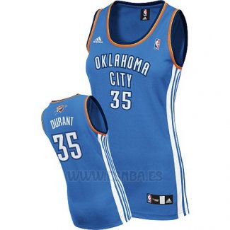 Camiseta Mujer Oklahoma City Thunder Kevin Durant #35 Azul