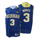 Camiseta NCAA Michigan State Spartans Trey Burke #3 Azul