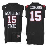 Camiseta NCAA San Diego State University Kawhi Leonard #15 Negro