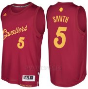 Camiseta Navidad 2016 Cleveland Cavaliers J.R. Smith #5 Rojo