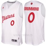 Camiseta Navidad 2016 Detroit Pistons Andre Drummond #0 Blanco