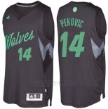 Camiseta Navidad 2016 Minnesota Timberwolves Nikola Pekovic #14 Negro